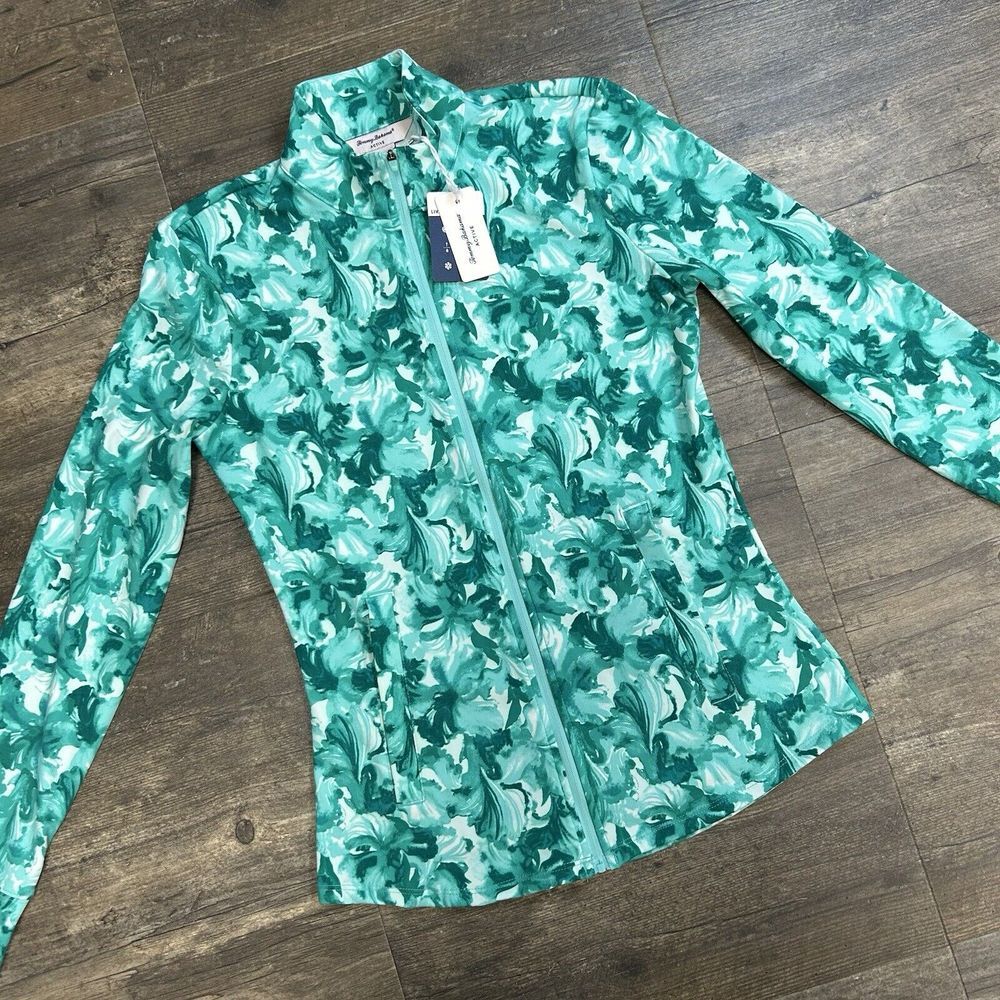 NWT Tommy Bahama Women Jacket Active Golf Full Zip Floral UPF50‎ Size XS (336)